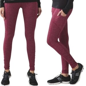 Lululemon Speed Tight IV Rulu Berry Rumble Pink Purple Leggings Size 4